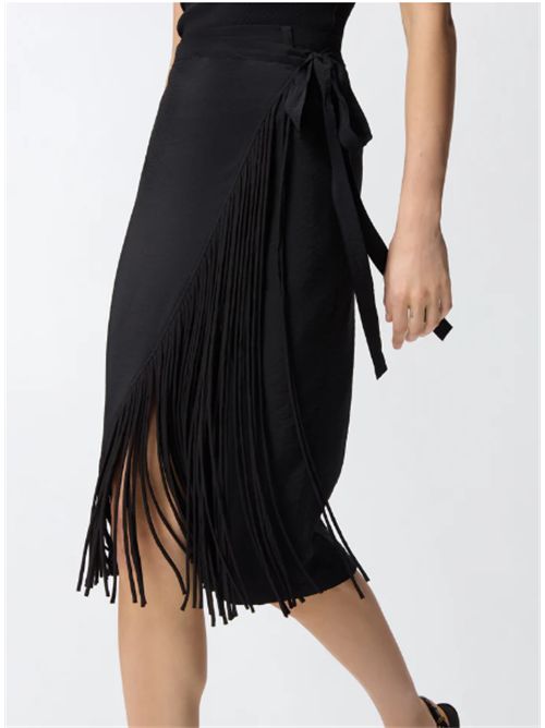 Gonna a portafoglio longuette con frange Bacedasco Pinko PINKO | 106887-A3AYZ99