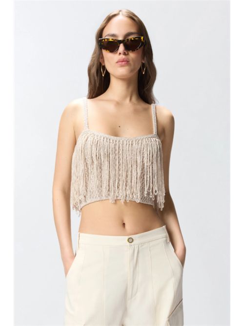 Crop top in maglia con frange Paeonia Pinko PINKO | 106961-A3CII05