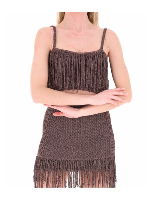 Crop top in maglia con frange Paeonia Pinko PINKO | 106961-A3CII69