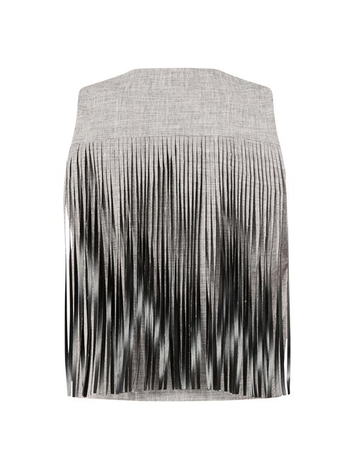 Gilet in cotone e lino con frange Boretto Pinko PINKO | 106965-A3ASZZ2