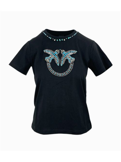 FIDENZA T-SHIRT JERSEY LOGO RI PINKO PINKO | 107094-A3C7ZE2