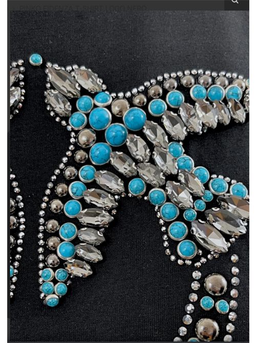 FIDENZA T-SHIRT JERSEY LOGO RI PINKO PINKO | 107094-A3C7ZE2