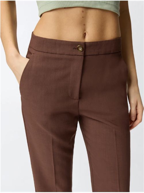 Pantaloni con dettaglio a pieghe stirate New Serenidad Pinko PINKO | 107595-A2W6L78