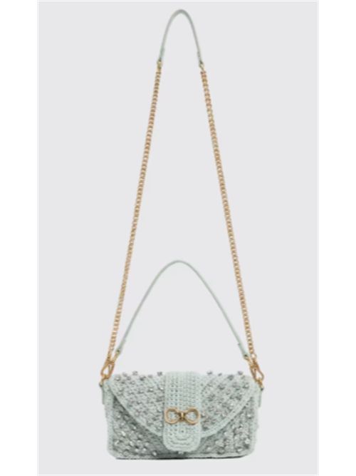 Borsa tracolla piccola con patta in cotone crochet con strass Twinset TWINSET | 261TB749013162