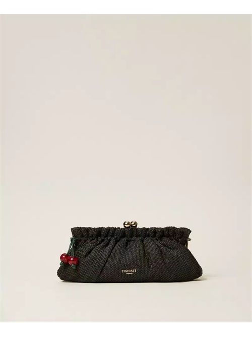Borsa clutch in rafia con charm Twinset TWINSET | 261TD828000006