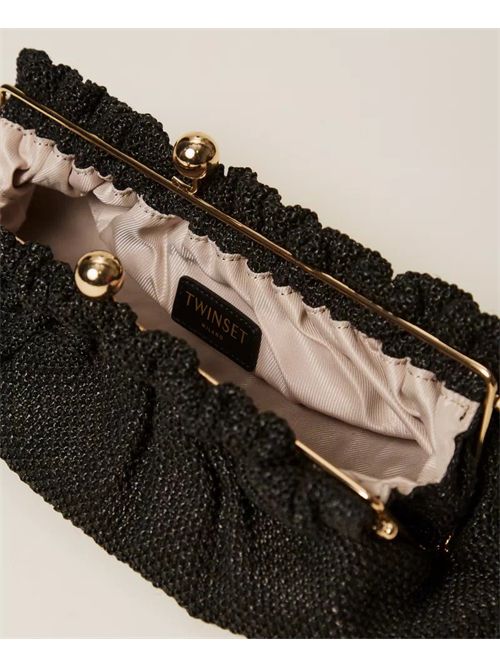 Borsa clutch in rafia con charm Twinset TWINSET | 261TD828000006