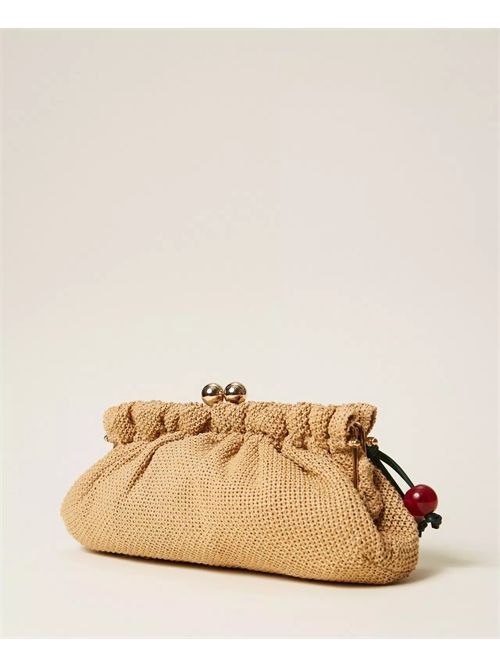 Borsa clutch in rafia con charm TwinsetT TWINSET | 261TD828000193