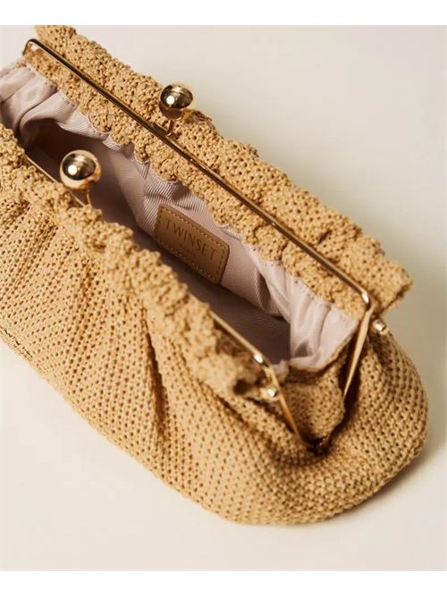 Borsa clutch in rafia con charm TwinsetT TWINSET | 261TD828000193