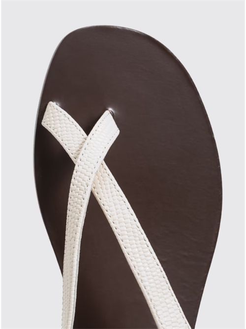 Sandalo ad infradito in pelle stampa lucertola Twinset TWINSET | 261TGT01613533