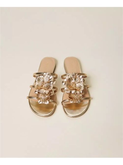 SANDALO BASSO INFRADITO CON FIORE TWINSET TWINSET | 261TGT08410366