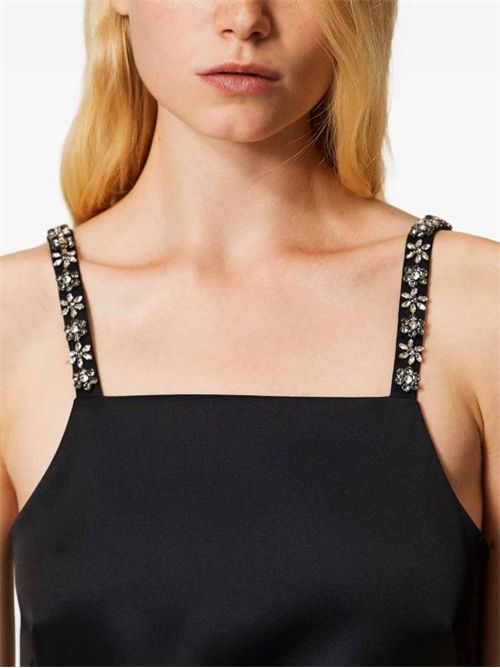 ABITO DRITTO C/SPALLINI E RICAMO SCOLLO TWINSET TWINSET | 261TP241100006