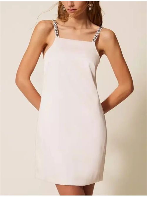 ABITO DRITTO C/SPALLINI E RICAMO SCOLLO TWINSET TWINSET | 261TP241100570