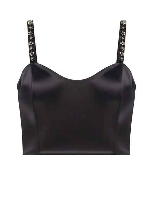 TOP CORTO CON SPALLINI RICAMATI TWINSET TWINSET | 261TP241300006