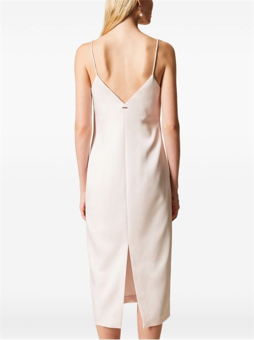 ABITO LUNGO CON SPALLINI E SCOLLO A CUORE TWINSET TWINSET | 261TP241600570