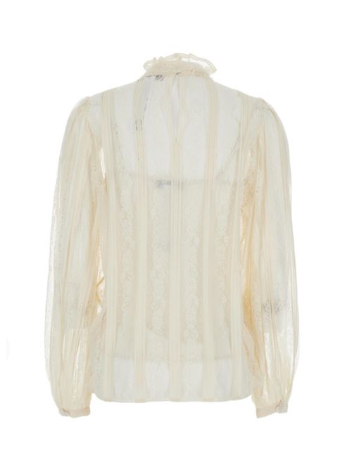 Blusa in pizzo a righe con fiocco e top sotto Twinset TWINSET | 261TP254100059