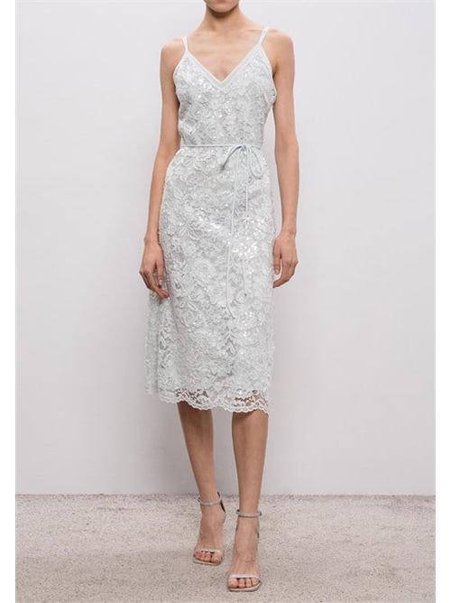 Abito midi in pizzo con spallini - sottoveste e cintura Twinset TWINSET | 261TP263013162