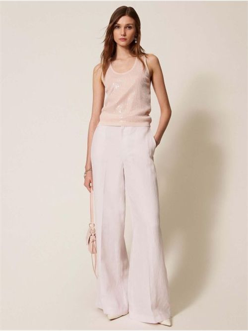 Twinset Top in maglia con paillettes da donna  TWINSET | 261TP330100570