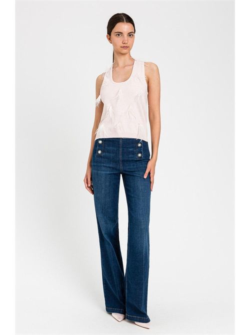 Canotta con piume decorative TWINSET | 261TP342000570