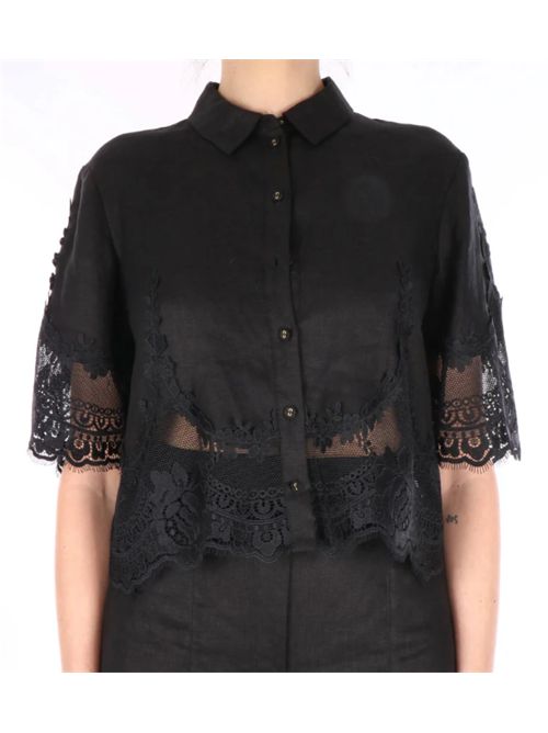 Camicia bpxi con pizzo intarsiato Twinset TWINSET | 261TT218100006