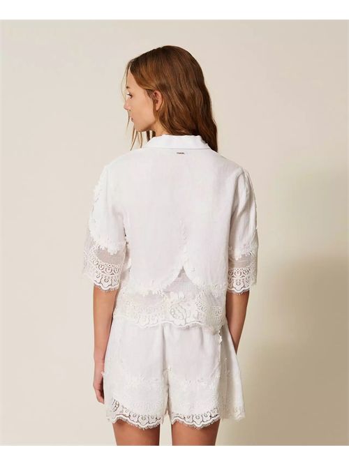 Pantaloncini di lino con pizzo Twinset TWINSET | 261TT218300001