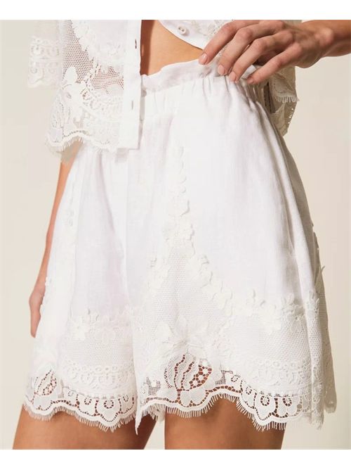 Pantaloncini di lino con pizzo Twinset TWINSET | 261TT218300001