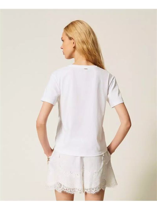 T-shirt trompel'oeil con pizzo Twinset TWINSET | 261TT249000001