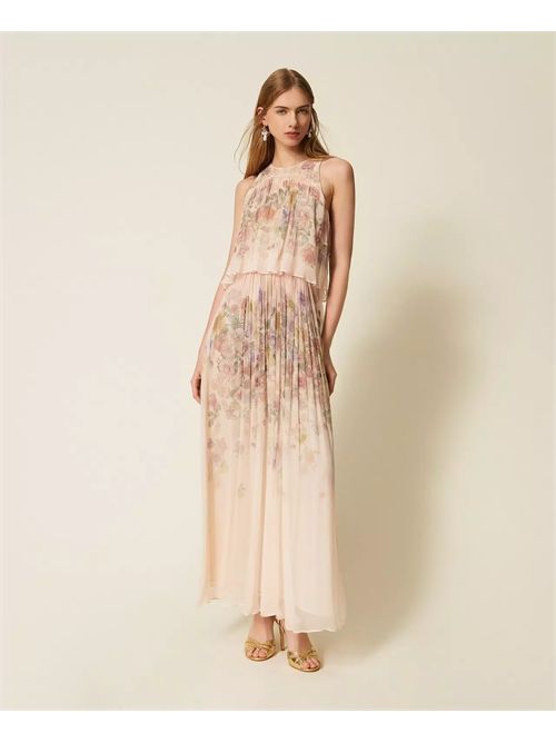 Abito lungo in creponne a fiori Twinset TWINSET | 261TT256013588