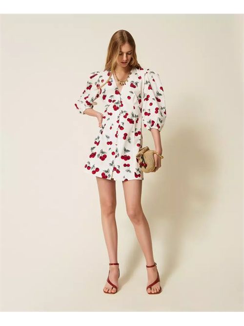 Abito corto in popeline con stampa ciliegie Twinset TWINSET | 261TT259213501