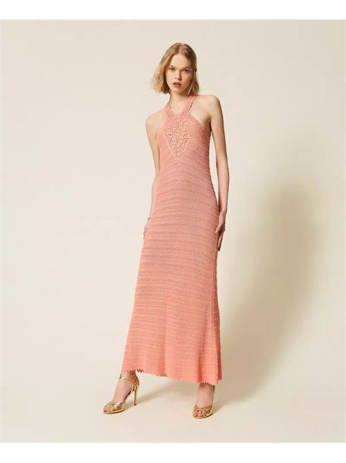Abito lungo in maglia con crochet Twinset TWINSET | 261TT306013448