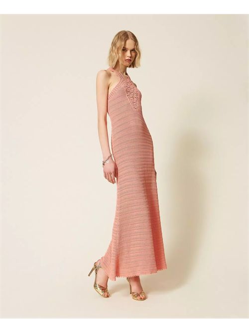 Abito lungo in maglia con crochet Twinset TWINSET | 261TT306013448