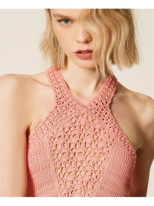 Abito lungo in maglia con crochet Twinset TWINSET | 261TT306013448