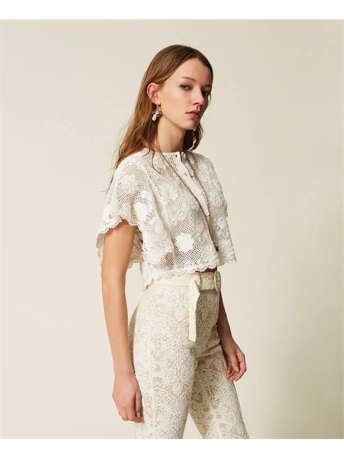 Giacchina in maglia con motivo floreale Twinset TWINSET | 261TT316100282