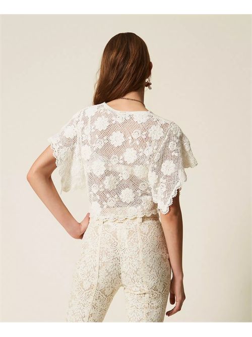 Giacchina in maglia con motivo floreale Twinset TWINSET | 261TT316100282