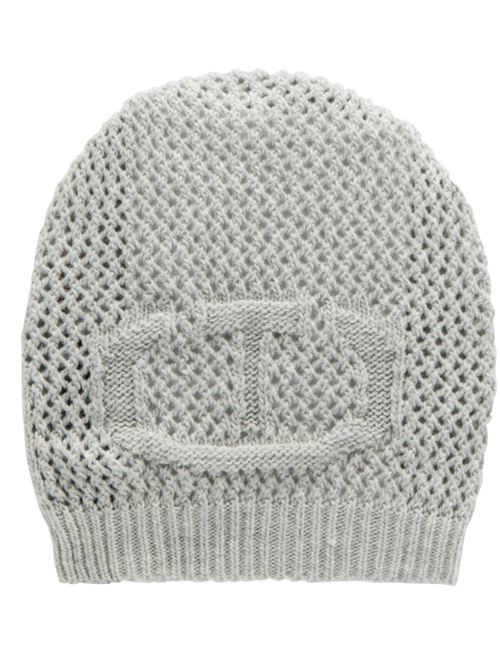 Cuffia in lana traforata on logo oval T Twinset TWINSET | 242TA4541-11759