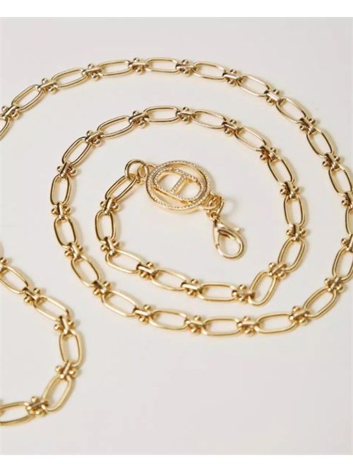 Cintura in catena a vita alta con oval T e strass Twinset TWINSET | 242TA4600-10630