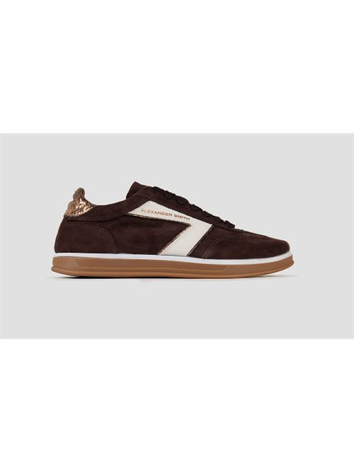 Dark brown off white