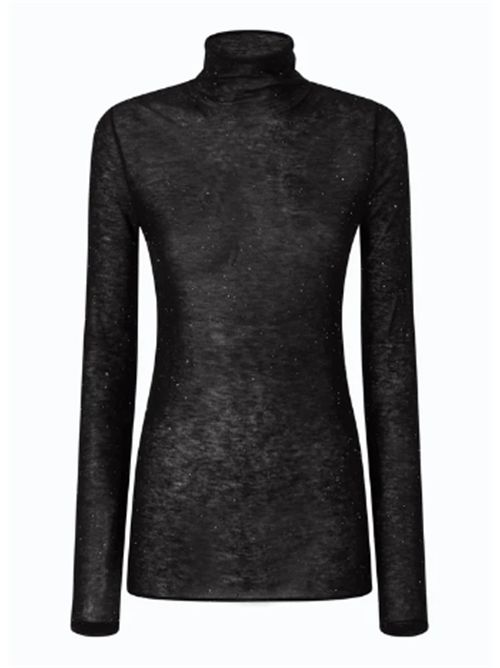 Maglia aderente a collo alto con micro paillettes Moss Pinko PINKO | 105821-A2PMZ99