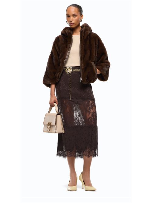 Giacca blouson effetto pelliccia con cappuccio aspen Cadetia Pinko PINKO | 107054-A3C5M11