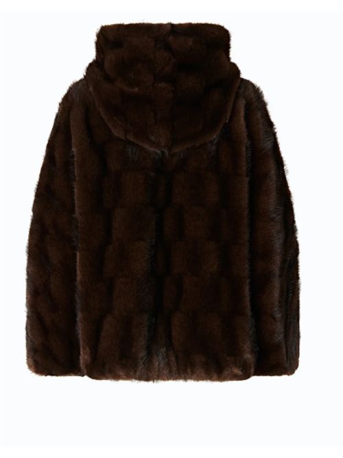 Giacca blouson effetto pelliccia con cappuccio aspen Cadetia Pinko PINKO | 107054-A3C5M11