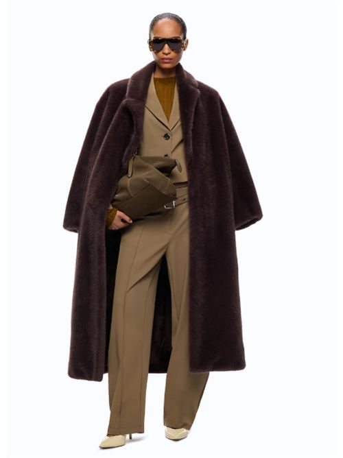 Cappotto lungo effetto pelliccia con cintura Calendula Pinko PINKO | 107168-A3FKL72