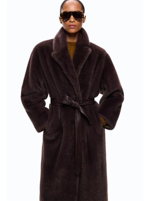 Cappotto lungo effetto pelliccia con cintura Calendula Pinko PINKO | 107168-A3FKL72