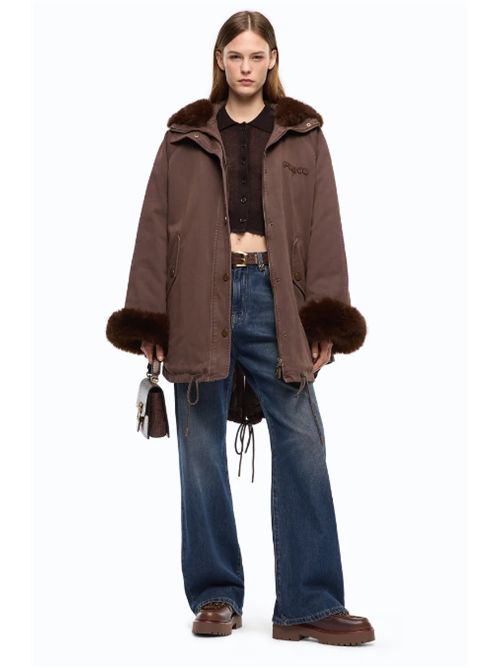 Parka in cotone con dettagli effetto pelliccia Patria Pinko PINKO | 107231-A3GVL64
