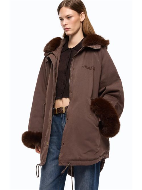 Parka in cotone con dettagli effetto pelliccia Patria Pinko PINKO | 107231-A3GVL64