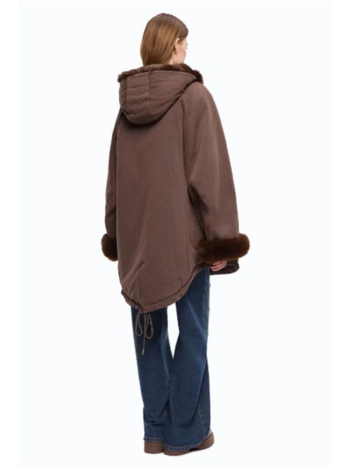 Parka in cotone con dettagli effetto pelliccia Patria Pinko PINKO | 107231-A3GVL64