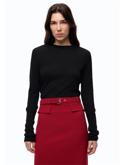 Maglia in lana merino con spalline rimovibili Lubecca Pinko PINKO | 107246-A3FYZ99