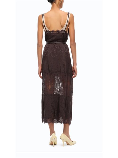 Abito sottoveste midi con fasce in pizzo Aster Pinko PINKO | 107347-A3FCL72
