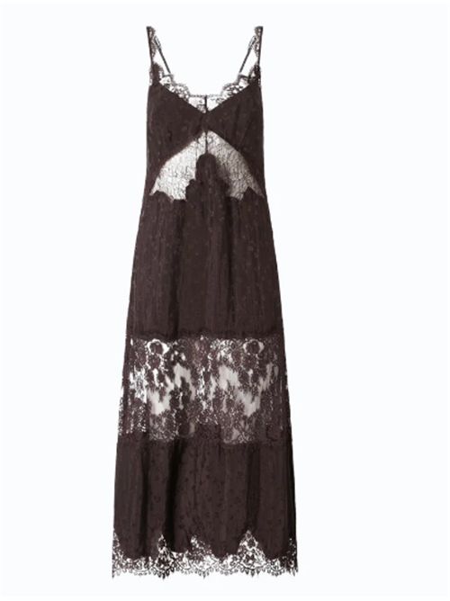 Abito sottoveste midi con fasce in pizzo Aster Pinko PINKO | 107347-A3FCL72