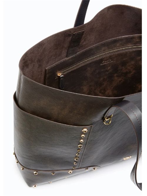 Borsa shopper in pelle color nuvola con applicazioni e borchie Pinko PINKO | 107650-A3MAL64Y