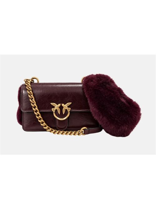 Borsa a tracolla LOVE ONE MINI LIGHT IMITATION FUR con doppia tracolla, di cui una effetto pelliccia Pinko PINKO | 107676-A3LPW34Q