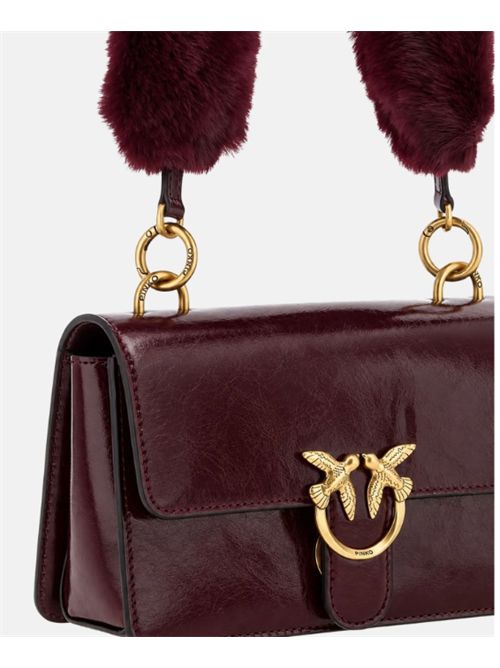 Borsa a tracolla LOVE ONE MINI LIGHT IMITATION FUR con doppia tracolla, di cui una effetto pelliccia Pinko PINKO | 107676-A3LPW34Q